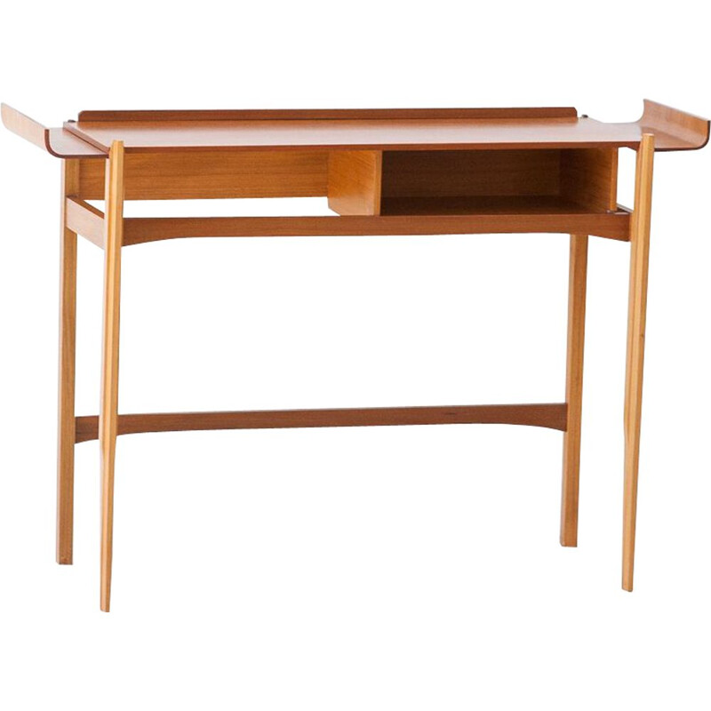 MidCentury Italian Modern Teak Console Table 1950s