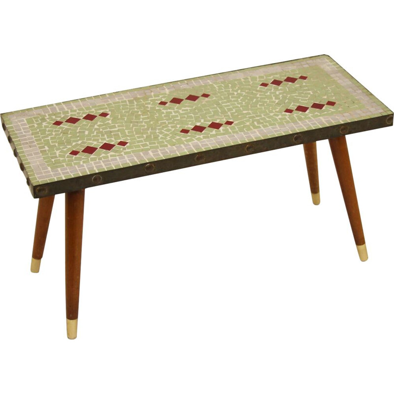 Vintage Plant table with Mosaic Tile 1950s