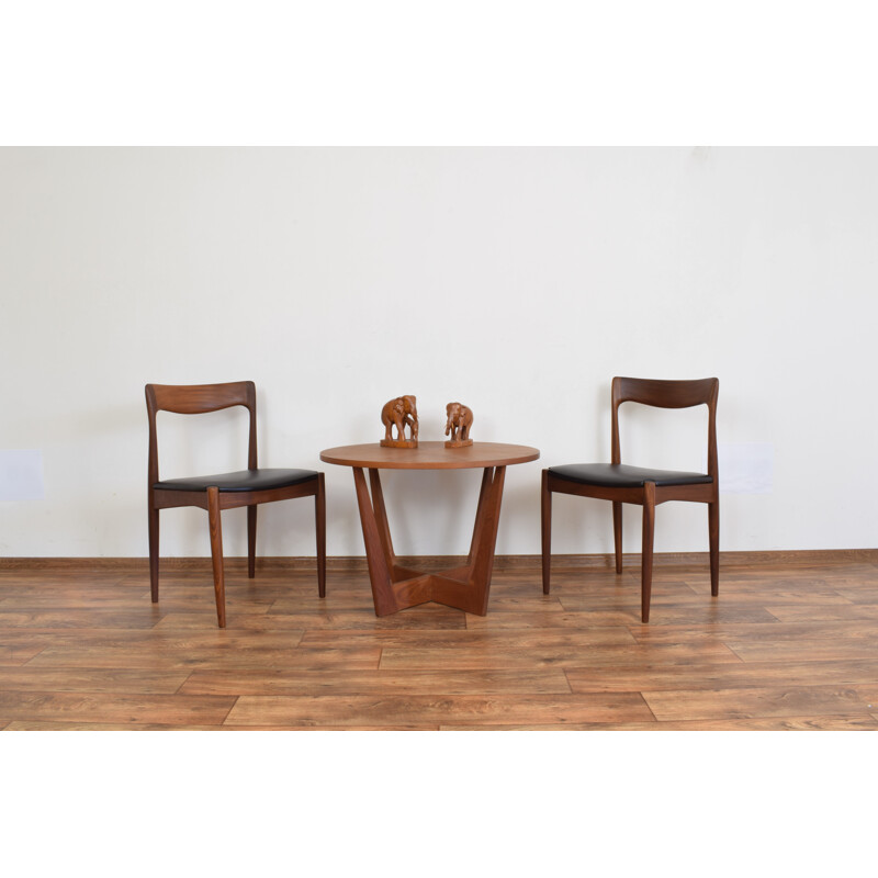 Set of 6 vintage Danish teak and leather chairs by Arne Vodder for Vamo 1960