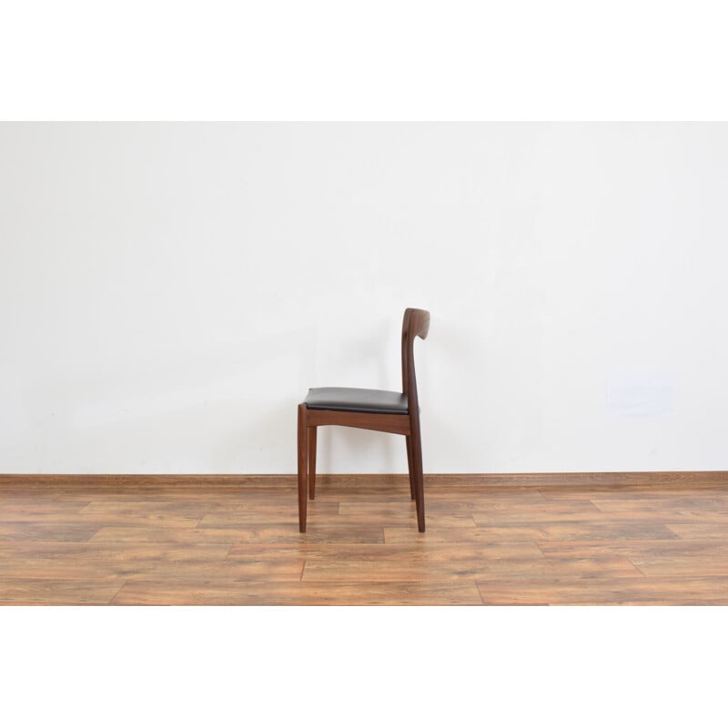Set of 6 vintage Danish teak and leather chairs by Arne Vodder for Vamo 1960