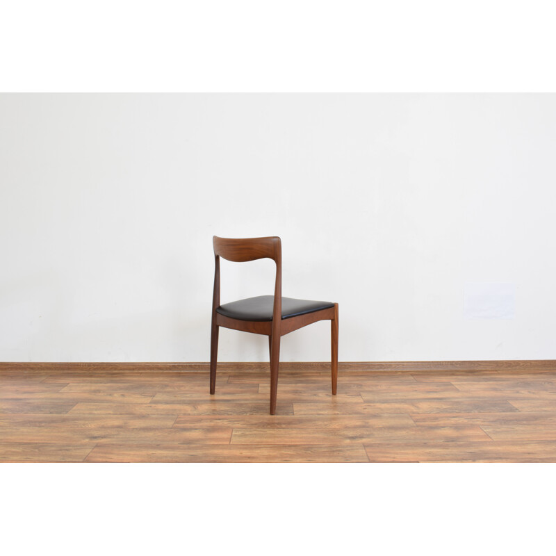 Set of 6 vintage Danish teak and leather chairs by Arne Vodder for Vamo 1960