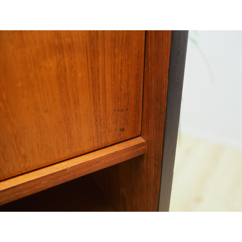 Vintage teak bookcase with bar Denmark 1970