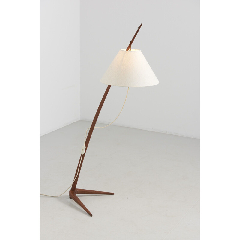 J. T. Kalmar's vintage Dornstab floor lamp for Kalmar Austria 1947