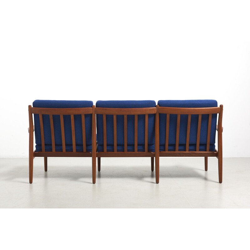 Vintage teak sofa with removable cushions by Grete Jalk for Glostrup Møbelfabrik Denmark 1960