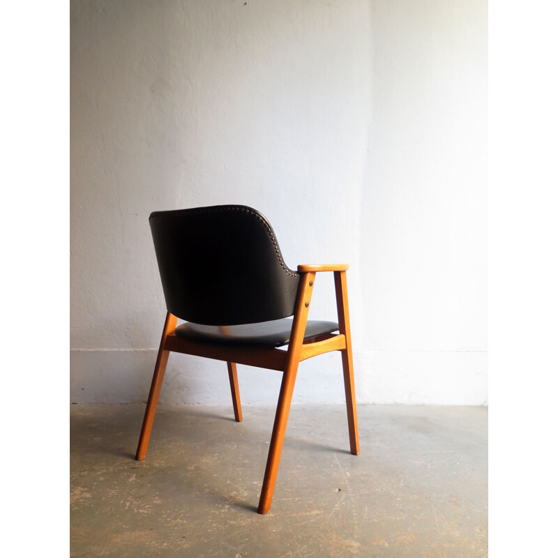 Vintage black armchair 1960