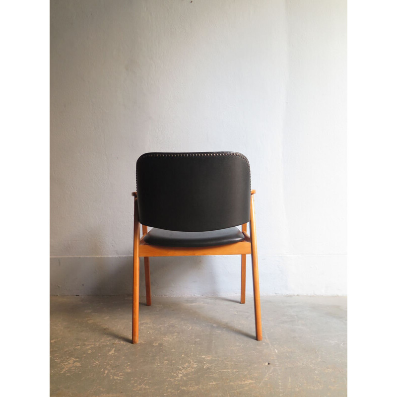 Vintage black armchair 1960