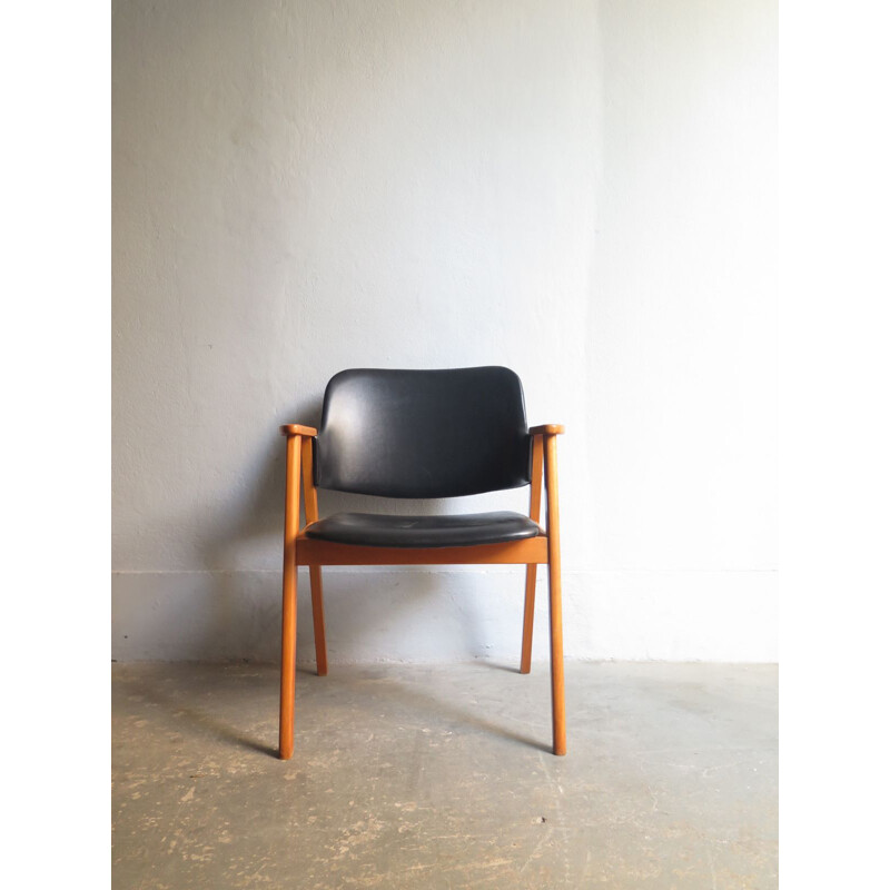 Vintage black armchair 1960