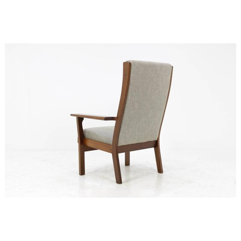 Vintage fauteuil met hoge rugleuning van Hans Wegner voor Getama