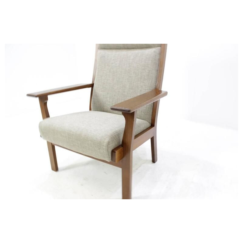 Poltrona Vintage de encosto alto de Hans Wegner para Getama