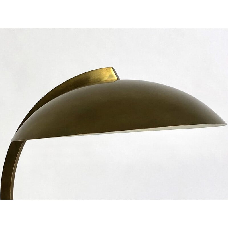 Vintage brass Bauhaus table lamp from Hillebrand 1930