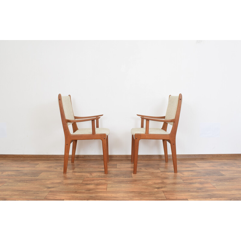 Pair of vintage Danish teak chairs by Johannes Andersen for Uldum Mobelfabrik 1960