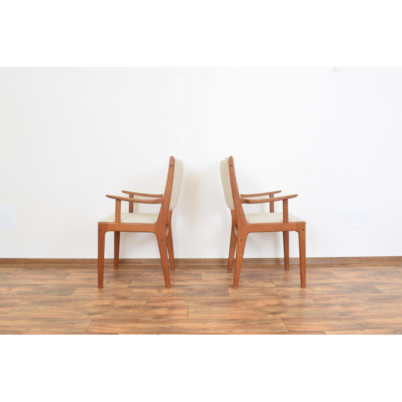 Pair of vintage Danish teak chairs by Johannes Andersen for Uldum Mobelfabrik 1960