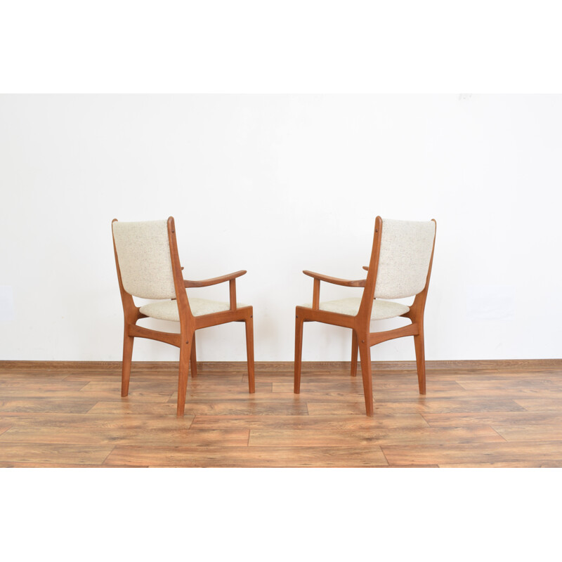 Pair of vintage Danish teak chairs by Johannes Andersen for Uldum Mobelfabrik 1960