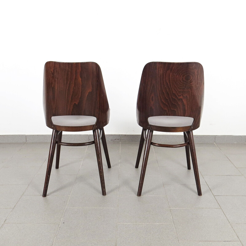 Pair of vintage chairs produced by Ton, Czechoslovakia 1960