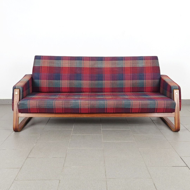 Vintage 3 seater sofa by Ludvik Volak Czechoslovakia 1960