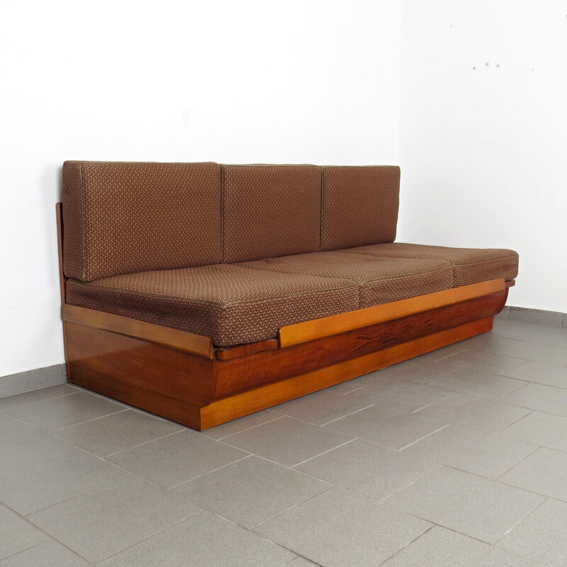 Vintage Folding sofa  by UP Zavody Czechoslovakia 1950s