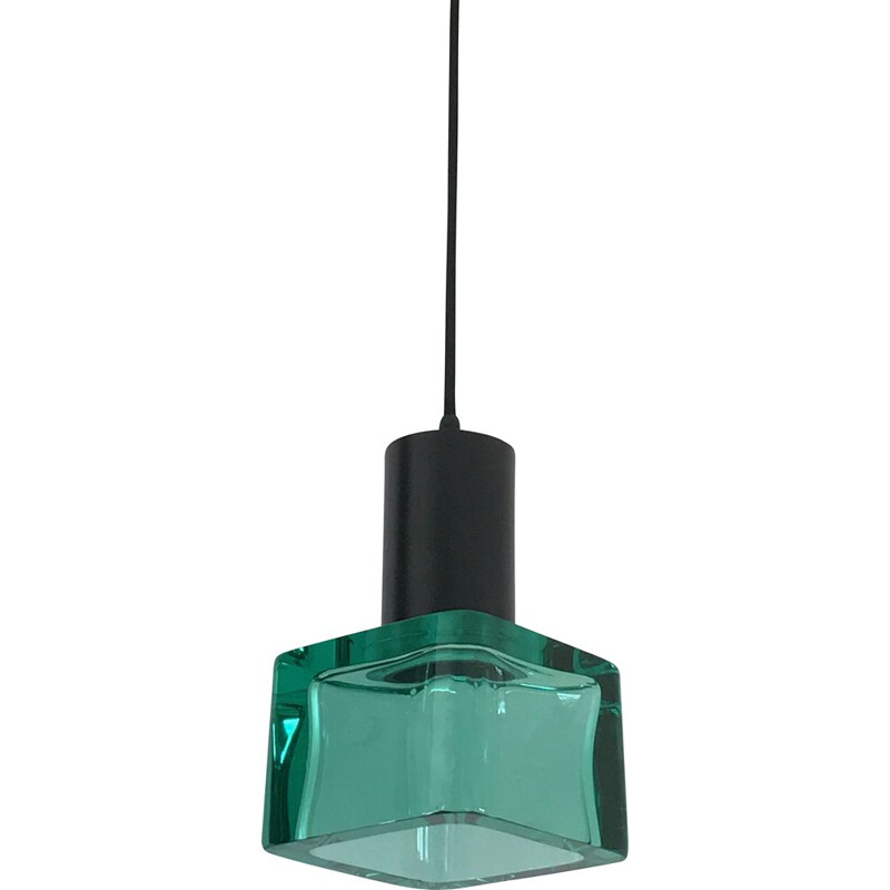 Vintage Flavio Poli voor Seguso hanglamp in Murano glas 1960