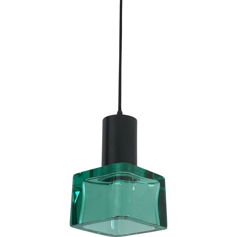 Lámpara de suspensión vintage Flavio Poli para Seguso en cristal de Murano 1960