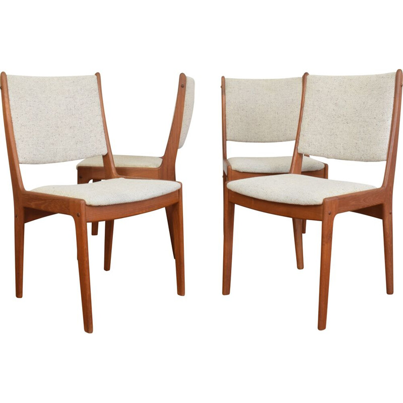 Set of 4 vintage Danish teak chairs by Johannes Andesen for Uldum Mobelfabrik 1960