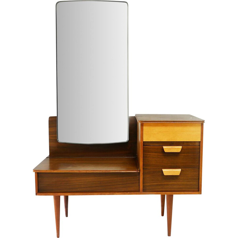 Vintage English chest of drawers with mirror 1960