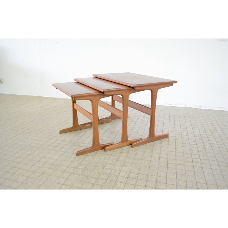 Mid-century Vildbjerg möbelfabrik nesting tables by Kai Kristiansen 1960s