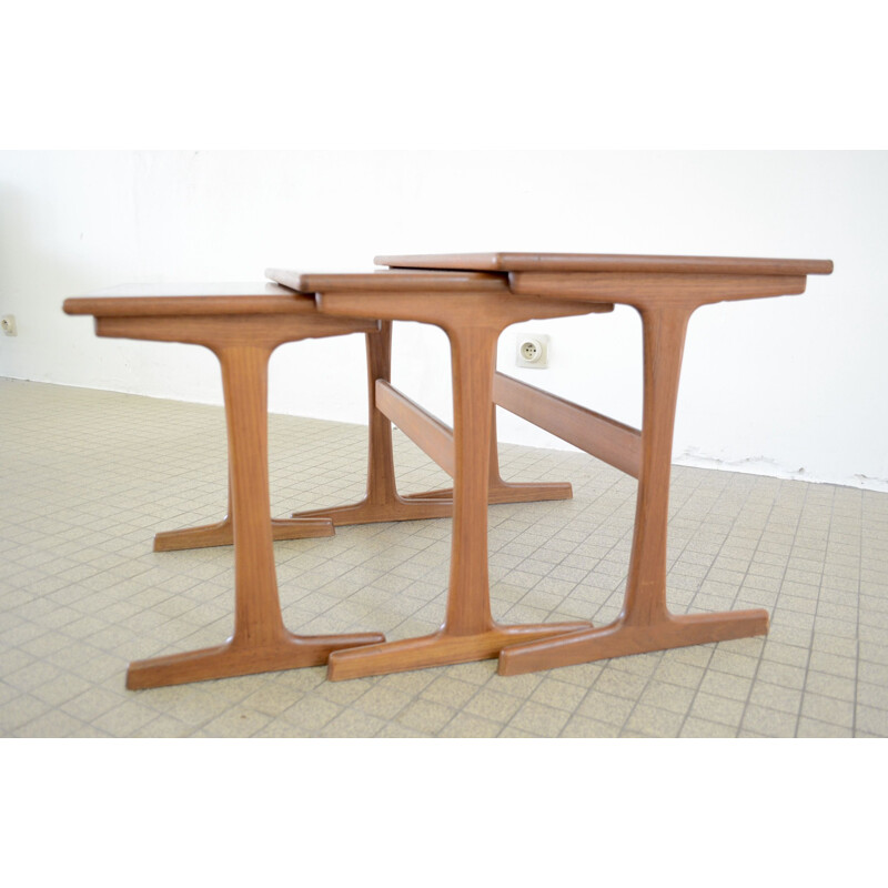 Mid-century Vildbjerg möbelfabrik nesting tables by Kai Kristiansen 1960s