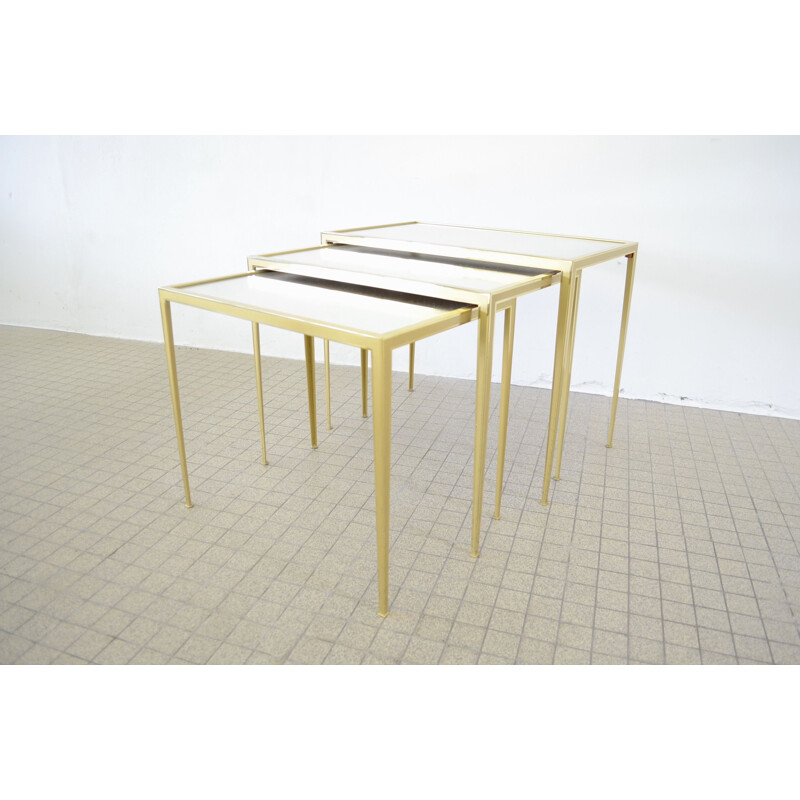 Vintage nesting tables by Vereinigte werkstätten 1950s