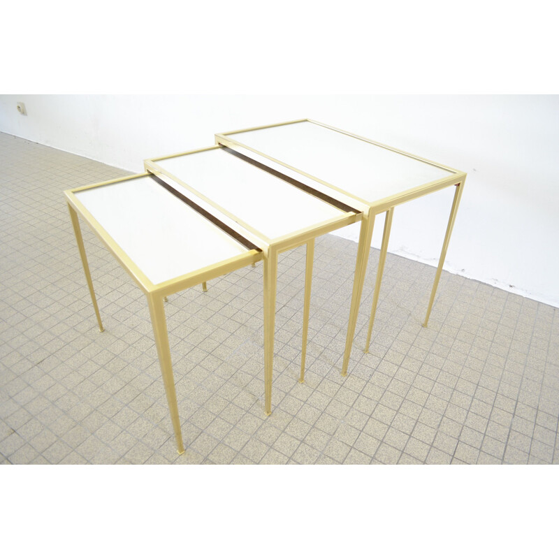 Vintage nesting tables by Vereinigte werkstätten 1950s