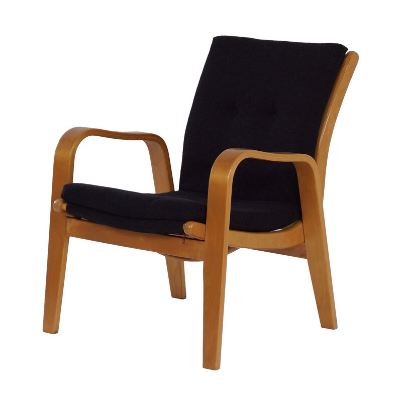 Vintage Black Armchair by Cees Braakman for Pastoe 1950s