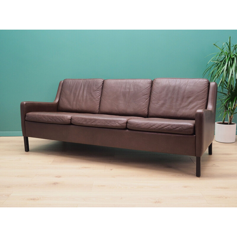 Vintage Sofa leather Danish 1970s