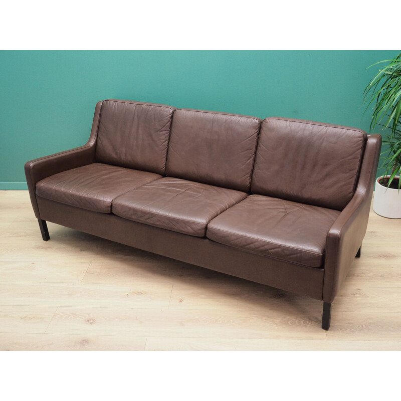 Vintage Sofa leather Danish 1970s