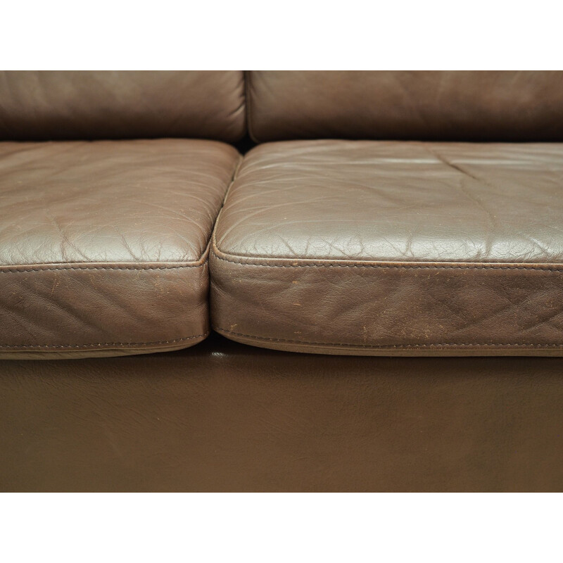 Vintage Sofa leather Danish 1970s