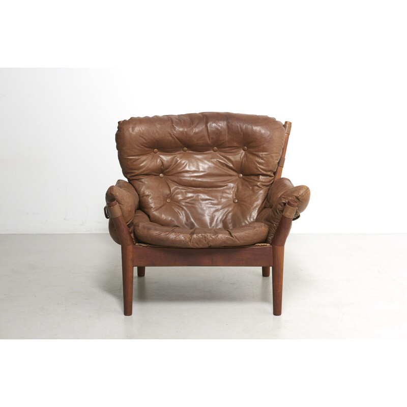 Fauteuil Lounge vintage de John Mortensen pour Magnus Olesen Denmark 1968