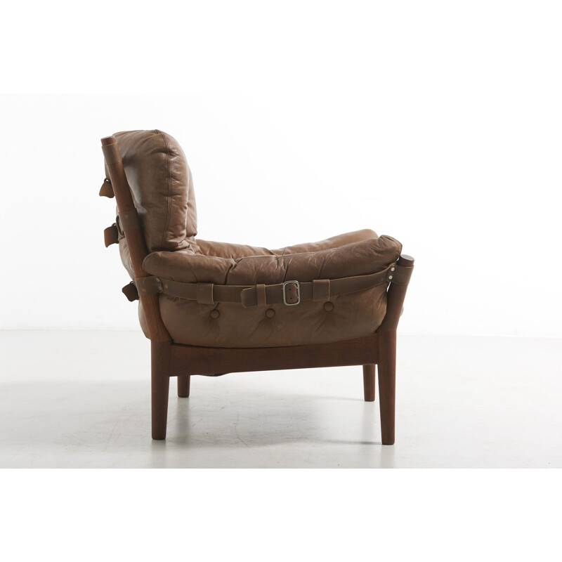 Fauteuil Lounge vintage de John Mortensen pour Magnus Olesen Denmark 1968