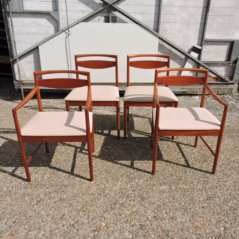 Set of 4 vintage teak chairs by Tom Robertson for McIntosh 1960