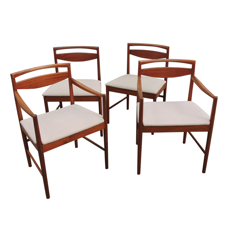 Set of 4 vintage teak chairs by Tom Robertson for McIntosh 1960