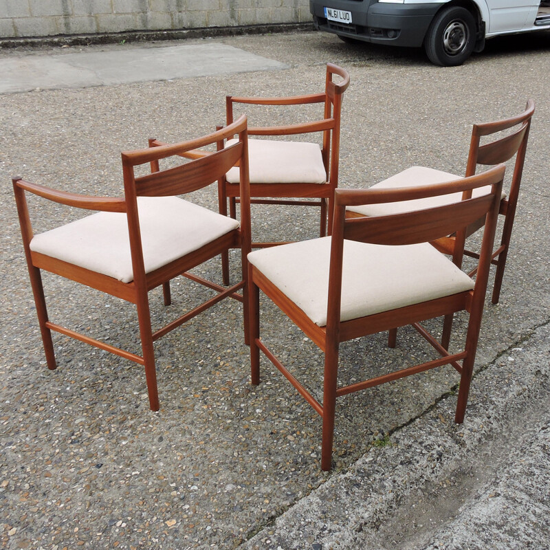 Set of 4 vintage teak chairs by Tom Robertson for McIntosh 1960