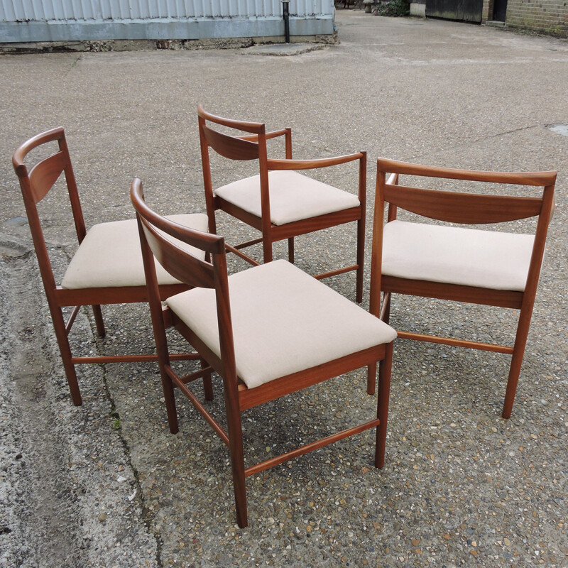 Lot de 4 chaises vintage en teck par Tom Robertson pour McIntosh 1960