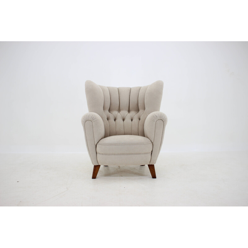 Vintage danish wing back chair 1950