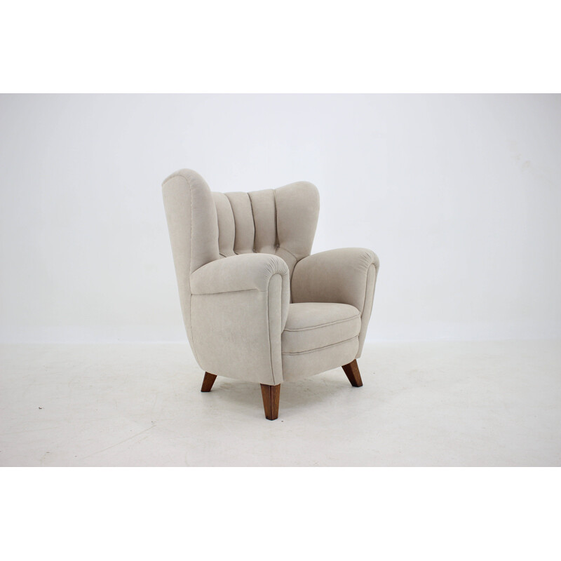 Vintage danish wing back chair 1950