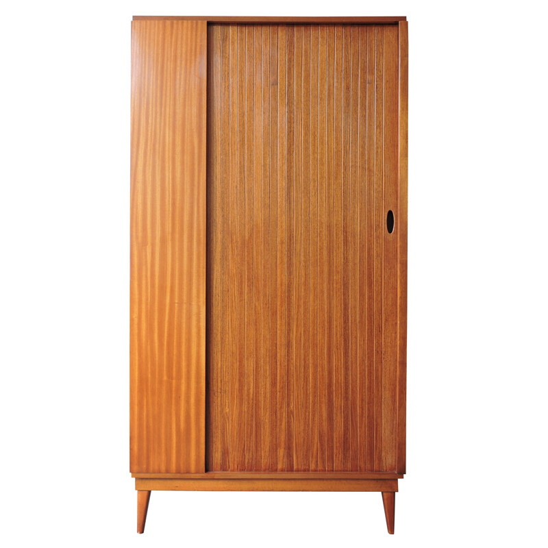 Vintage teak hinged door wardrobe 1960