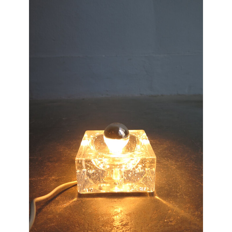 Vintage glass Putzler table lamp 