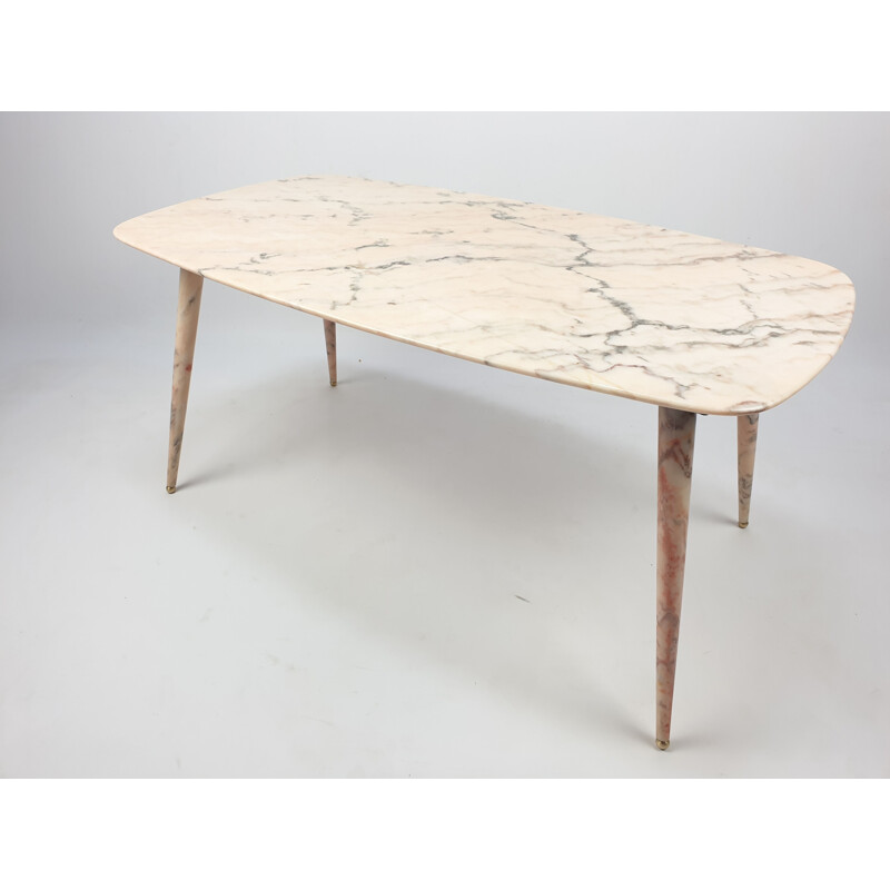 Table basse vintage en marbre italien 1950