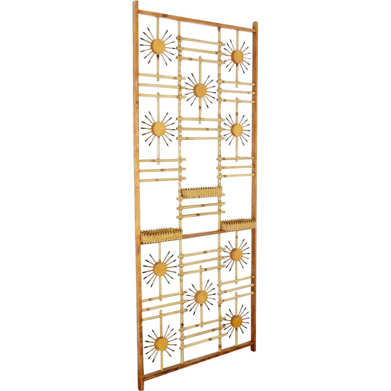 Vintage partition with flowers 1960