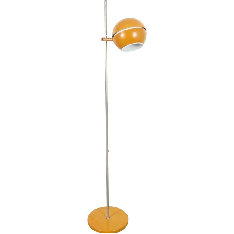 Lampadaire jaune vintage par AKA, Tchécoslovaquie, 1970