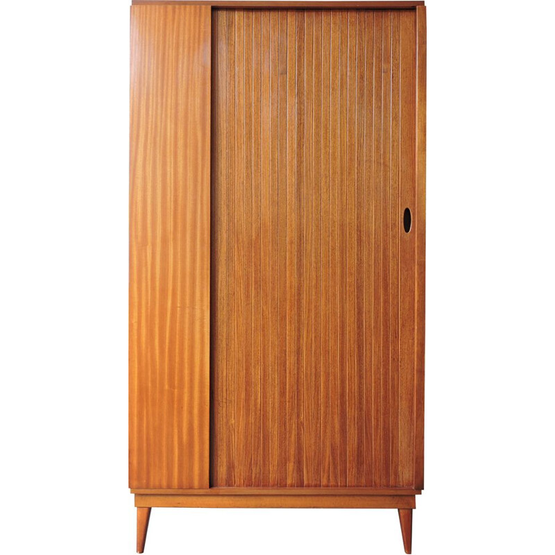 Vintage teak hinged door wardrobe 1960