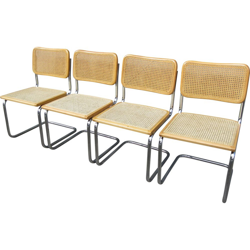 Set of 4 Cesca vintage chairs by Marcel Breuer Italy