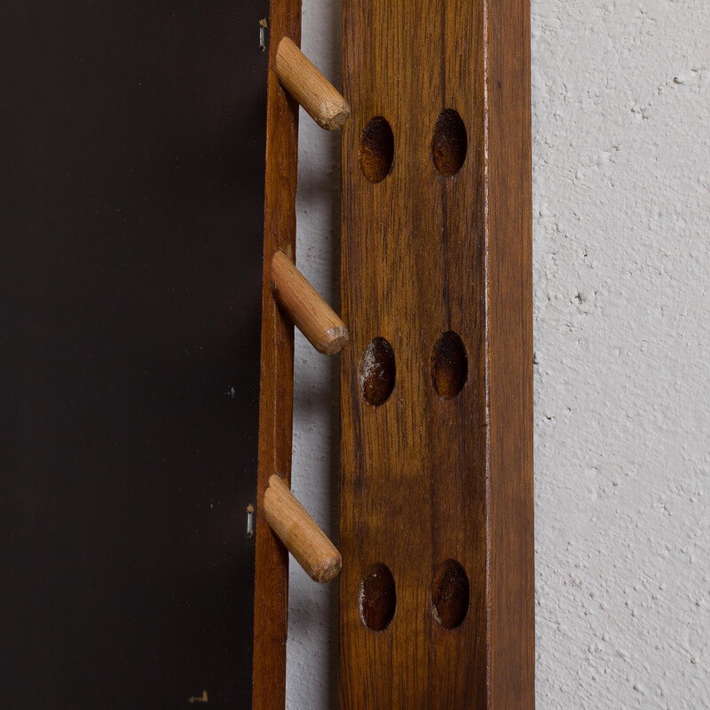 Vintage Early Poul Cadovius teak wall unit with bar cabinet and bookshelfs