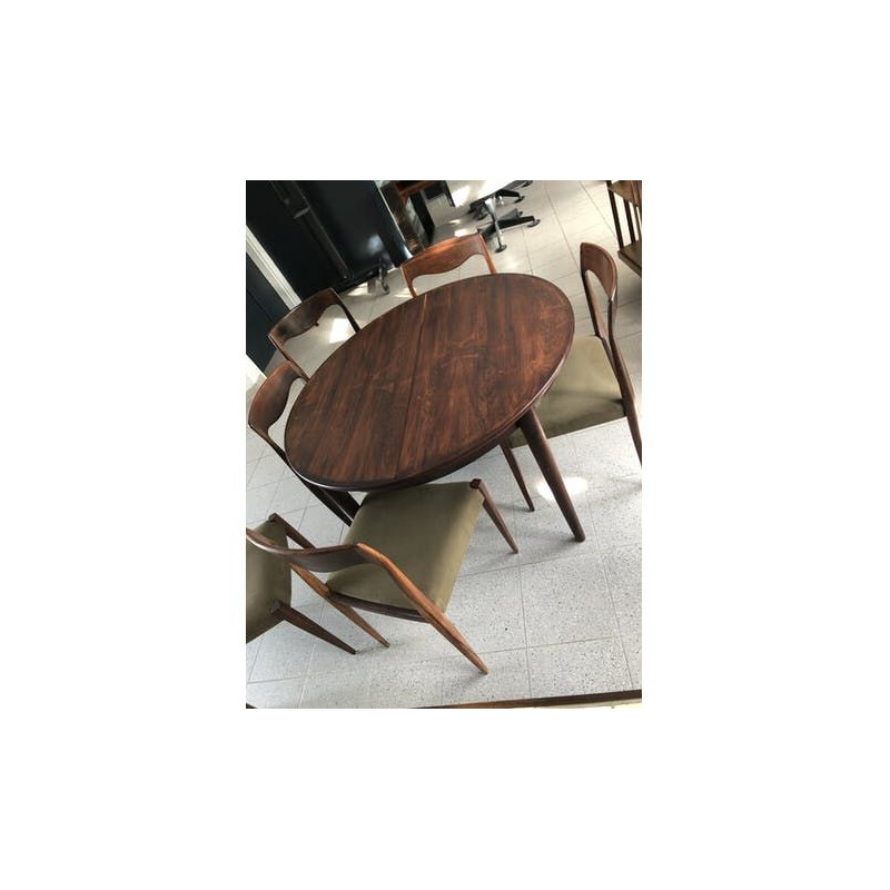 Table vintage extensible pour MSE Mobler Denmark Torring en palissandre