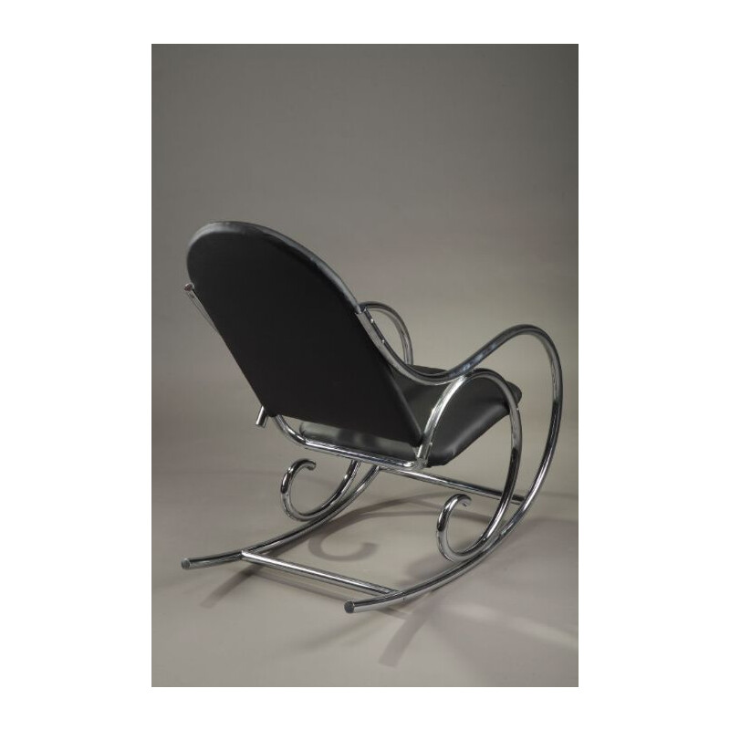 Vintage Thonet vintage metal tubular rocking chair 1950s